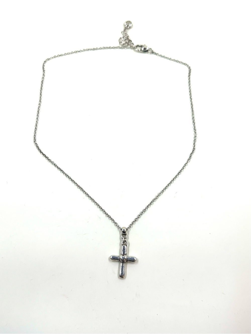 Brighton Silver Cross Pendant Necklace